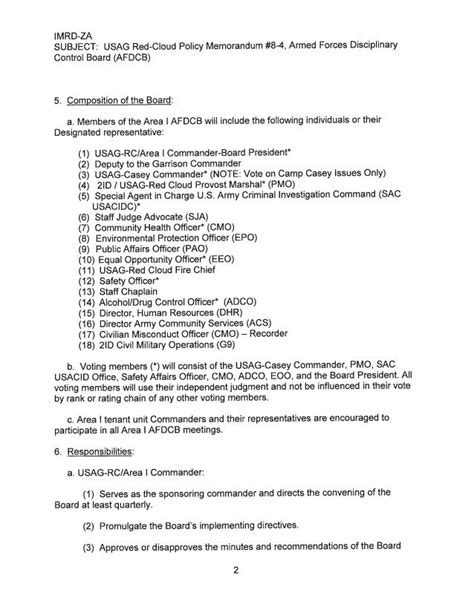 Usag Rc Command Policy Memorandum 8 4 Armed Forces Disciplinary Cont