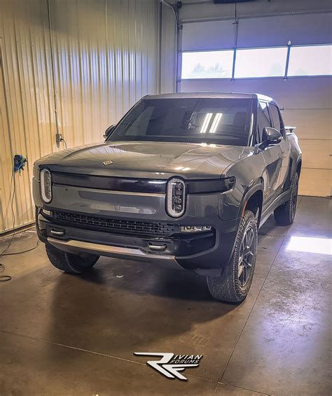 Rivian R T Get Tinted Tail Lights Front Light Charging Status Bar