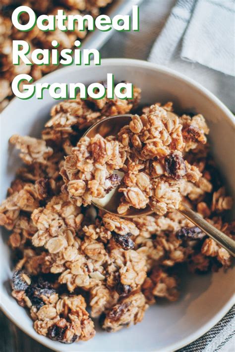 Oatmeal Raisin Granola Healthienut Easy To Follow Plant Forward