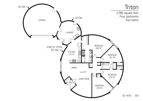 Image Triton 30 20 And 50 Diameter Domes 2 786 SF Four Bedroom