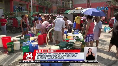 Maynilad Nag Anunsyo Ng Malawakang Water Interruption Sa Ilang