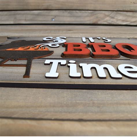 Placa Decorativa Em Alto Relevo It S Bbq Time Elo