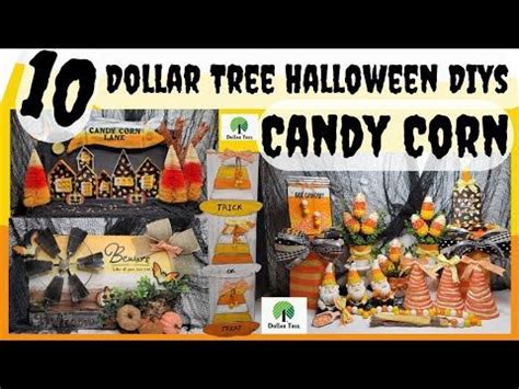 10 *Must See* Dollar Tree Halloween Candy Corn DIYs || Farmhouse ...