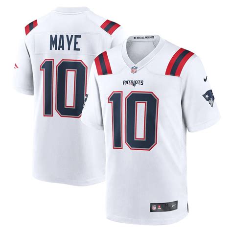 Men S New England Patriots Drake Maye White 2024 NFL Draft First Round