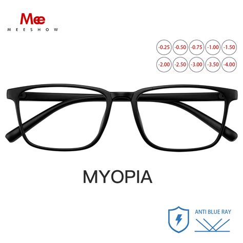 Meeshow Design Glasses Myopia Anti Blue Light Blocking Men Women