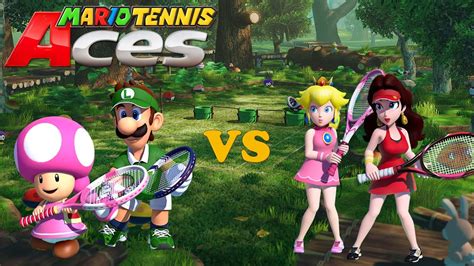 Mario Tennis Aces Toadette And Luigi Vs Pauline And Peach Piranha Plant