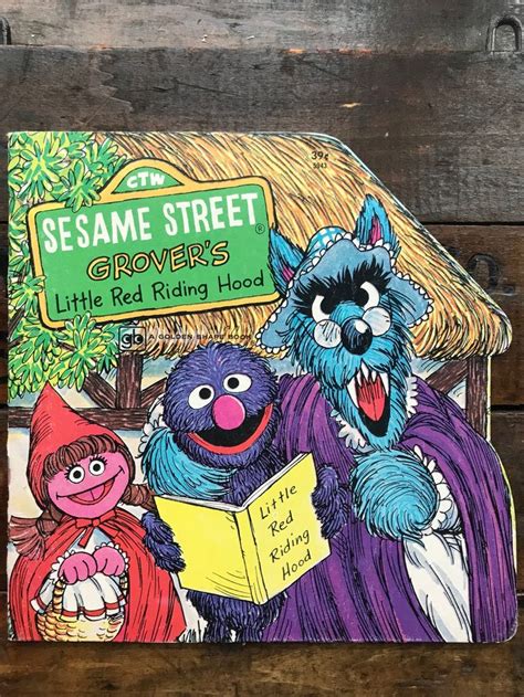 Sesame Street Grover S Little Red Riding Hood Golden Shape Book ~ 1976 Little Red Riding Hood