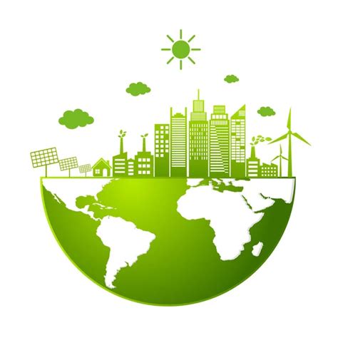 Ecology Concept Environmental Banner Design Elements Sustainable Energy