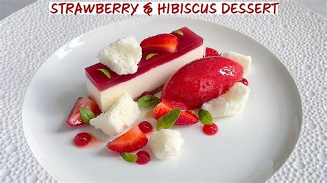 Michelin Star Strawberry Hibiscus Yogurt And White Chocolate Dessert