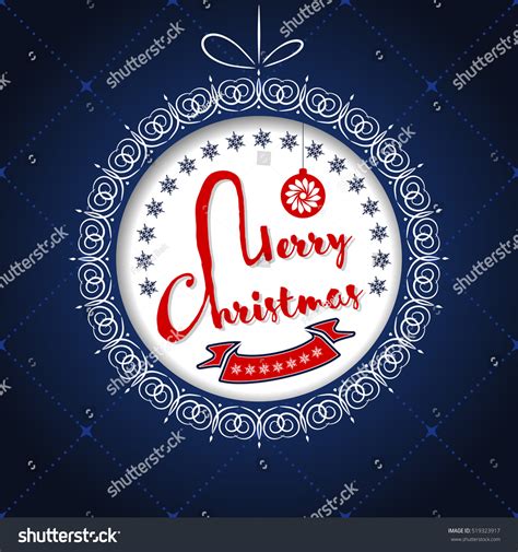 Christmas Greeting Card Merry Christmas Lettering Stock Vector Royalty Free 519323917