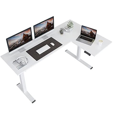 Flexispot Corner Desk Dual Motor L Shaped Computer Electric Standing