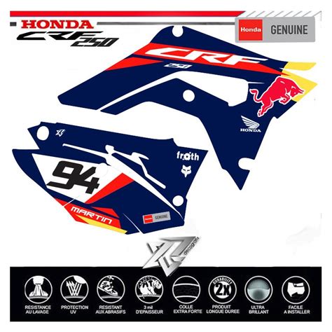 KIT DECO HONDA CRF 250 KEN ROCZEN TEAM GENUINE 2018 2021 Par Decograifx