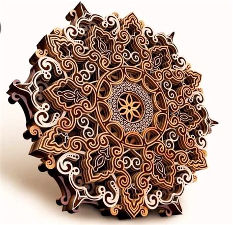 Amazon 3D Laser Cut Mandala Flower Mandala Mandala Plywood