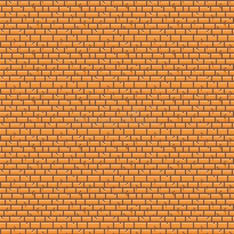 Vector Pixel Art Seamless Pattern Of Cartoon Red Brick Background Wall