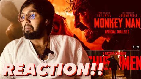 Monkey Man Official Trailer Reaction Dev Patel Jordan Peele