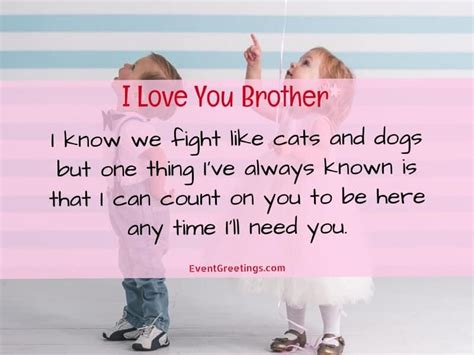 I Love You Messages For Brother To Express Siblings Love