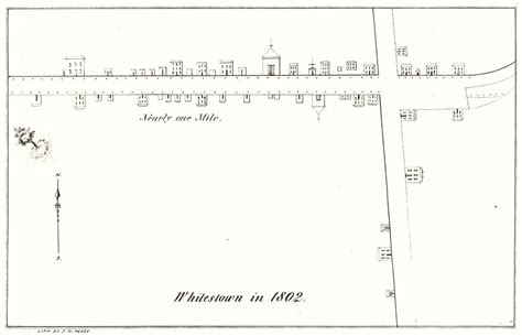 New York State Whitestown In Old Antique Vintage Map Plan Chart