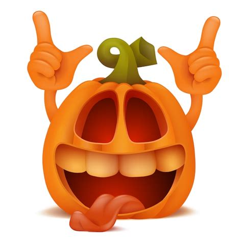 Personaje De Dibujos Animados De Risa Halloween Calabaza Jack Lantern