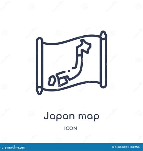 Linear Japan Map Icon From Countrymaps Outline Collection Thin Line