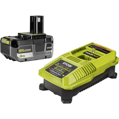 18V ONE 6 0Ah Battery 3A Fast Charger Starter Kit RYOBI