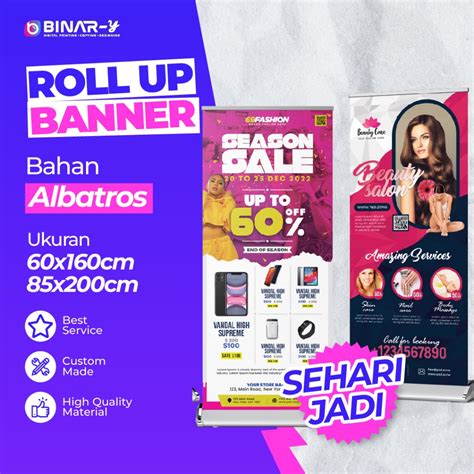 Jual Cetak Roll Up Banner Albatros Murah Shopee Indonesia