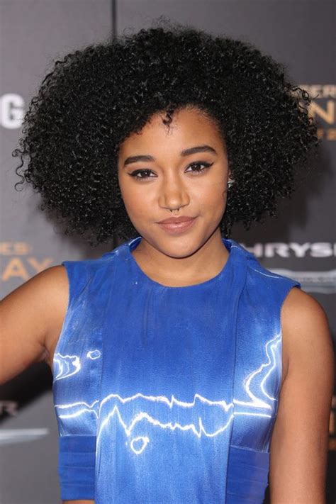 Amandla Stenberg Curly Black Afro Hairstyle Steal Her Style