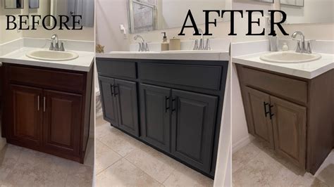 Painting Laminate Bathroom Cabinets Before And After | Cabinets Matttroy