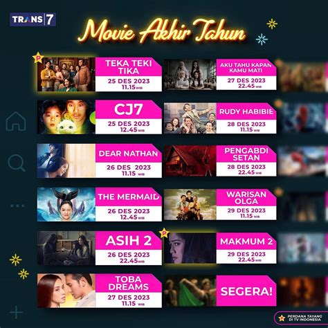 Jadwal Film Horor Trans 7 Spesial Tahun Baru 2024 Lengkap Dengan Jam