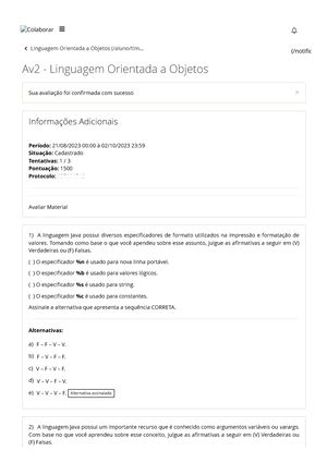 Relatório de Aula Prática Linguagem Orientada a Objetos INSTITUIÇÃO