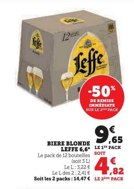 Promo Bière Blonde Leffe 6 6 chez Hyper U iCatalogue fr