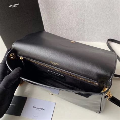 Stuma A Tracolla Ysl Replicas 26 Cm Nero E Rosso