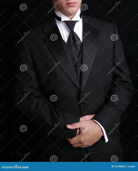 Man In Black Tux Stock Image Image Of People Viral Hands