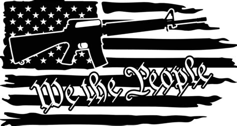 We The People Rifle Gun And Tattered Flag Free Svg File For Members 4th July Svg For Tshirt