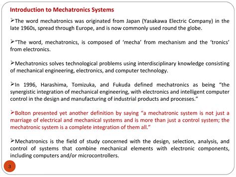 Introduction To Mechatronics Ppt