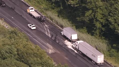 Mass Pike Truck Crashes In Charlton Leave 3 Hurt Police Say Nbc Boston