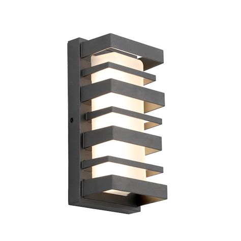 Origin 21 Glen Hallow 11 In H Pewter Integrated Led Outdoor Wall Light In The Outdoor Wall