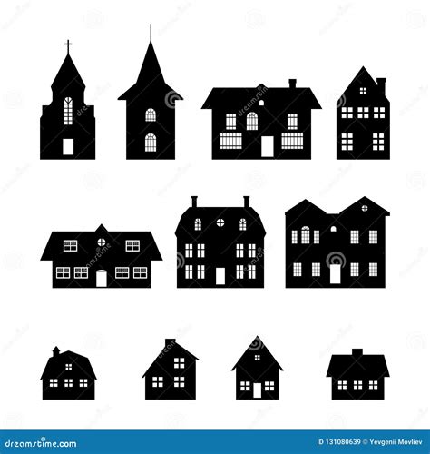 Houses Silhouette Vector