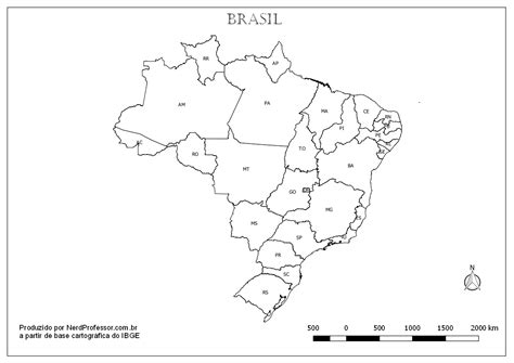 Mapa Estados E Capitais Do Brasil Colorir Nerdprofessor