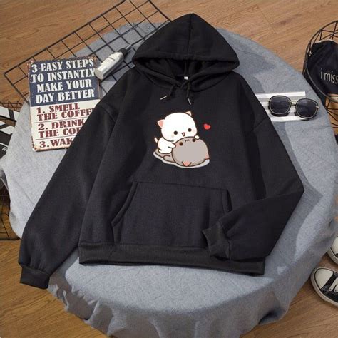 Loving Kittens Cuddling Up Hoodie Kawaii Fashion Casual Streetwear