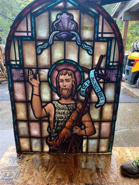 Stained Glass John The Baptist Church Window From Europe To You