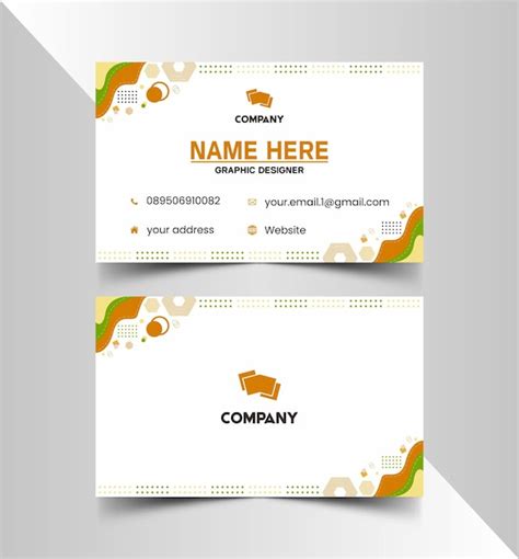 Tarjeta De Visita Para Una Empresa Con Un Logo En Ella Vector Premium