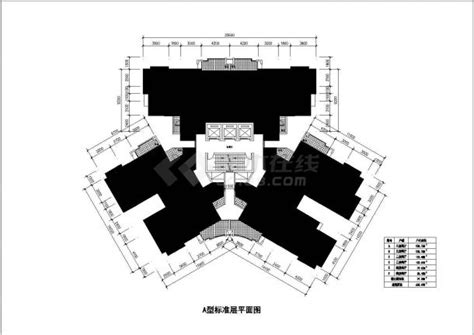 塔式多层一梯六户户型图1081081021038086房屋设计图土木在线