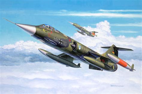 F 104 Starfighter Military F104 Drawing Airplane Lockheed Plane