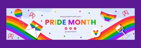 Free Vector Twitch Banner Template For Pride Month Celebration