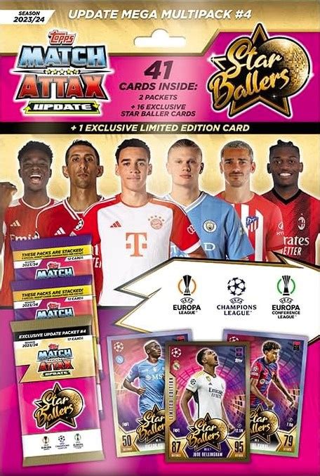 Multipack Mega 4 Star Ballers Match Attax 2024 Karteina Pl