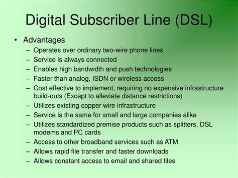 Ppt Digital Subscriber Line Dsl Powerpoint Presentation Free