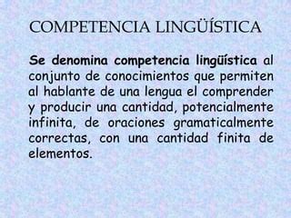 Competencia Linguistica Ppt Descarga Gratuita