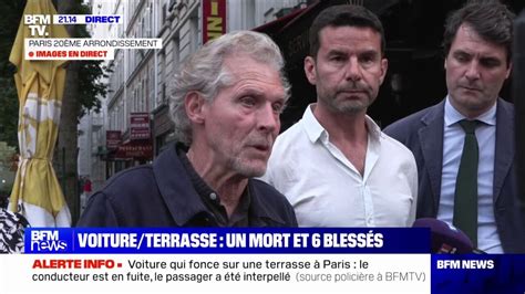 Terrasse Percut E Par Une Voiture Paris Les Personnes Ont Laiss Le