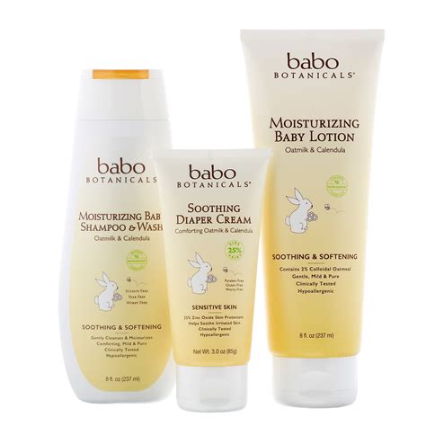 Babo Botanicals Newborn Fragrance Free T Set Oatmilk And Calendula 3 Piece Kit Iherb