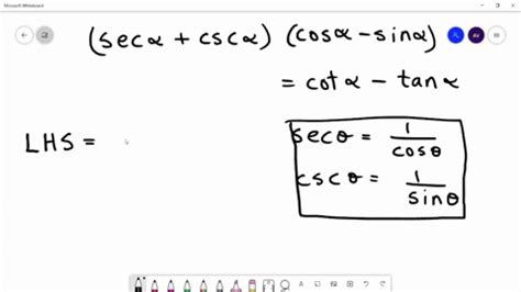 Solved Verify That Each Trigonometric Equation Is An Identity See